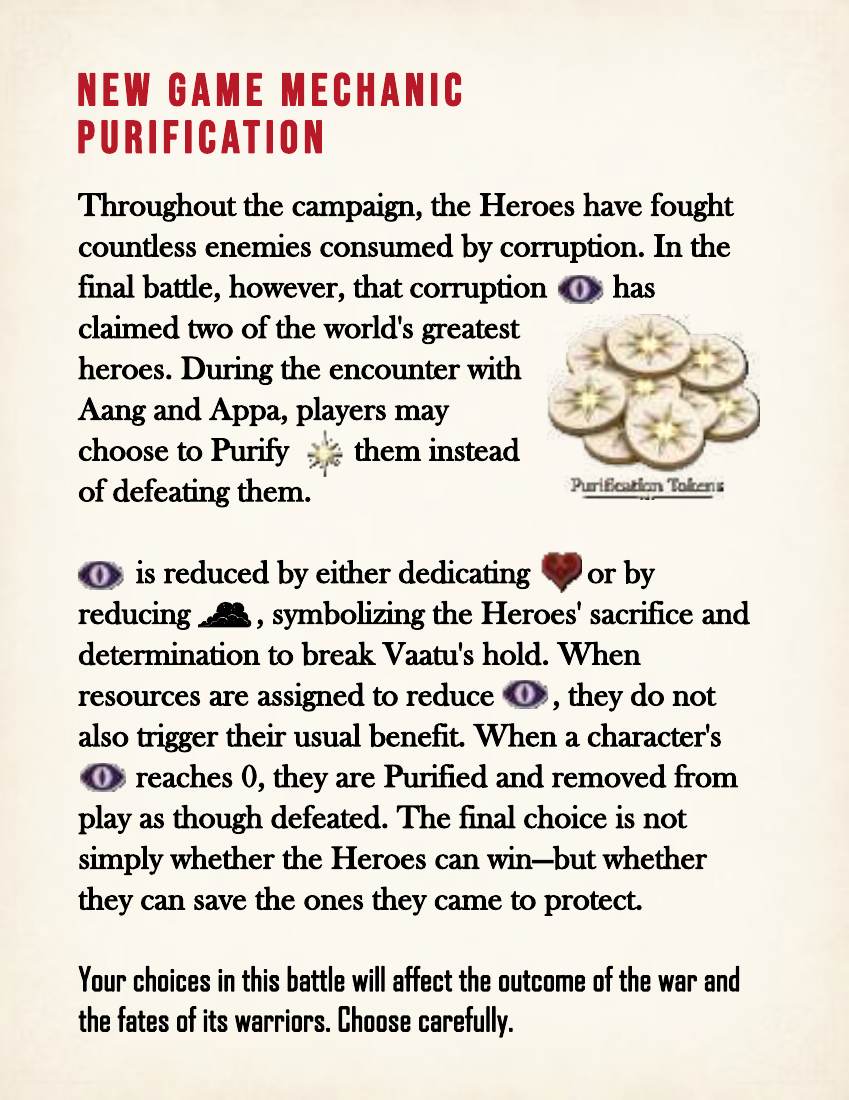 Chaos Booklet page explaining the Purification mechanic